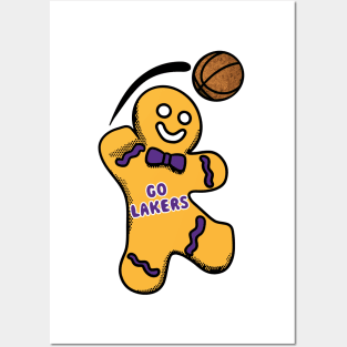 Los Angeles Lakers Gingerbread Man Posters and Art